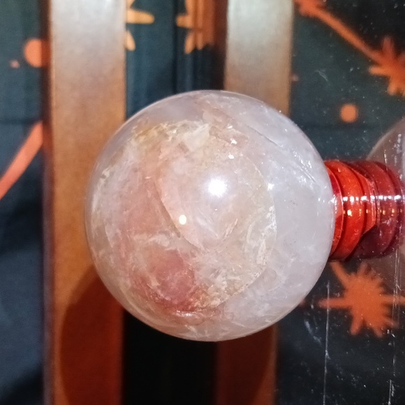 Fire Quartz Sphere - Picture 4 of 8